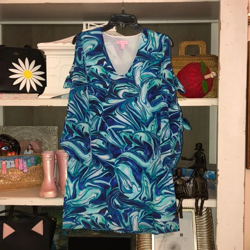 Lilly Pulitzer Avila Stretch Silk Dress SZ XS EUC - Picture 5 of 7